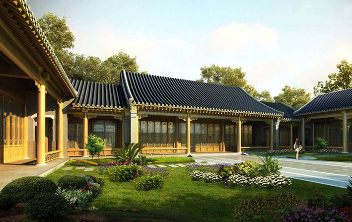 中國古建筑規劃設計庭院式組群布局