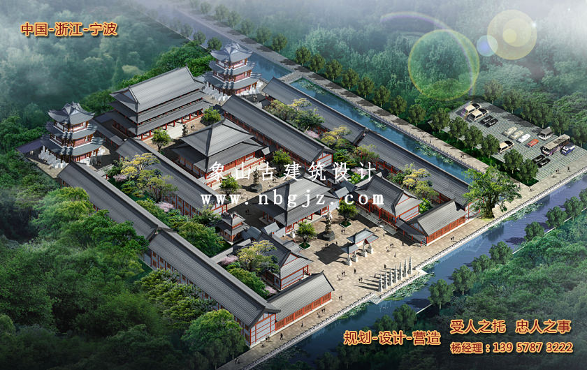 萬壽寺總體建筑規劃設計效果圖
